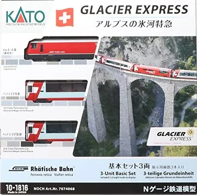 KATO N Gauge AlpsGlacier Express Basic Set 10-1816 Model Train Locomotive Japan • $80.19