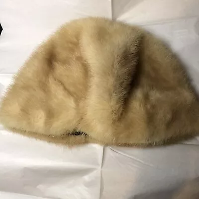 Precious Furs By Marche FUR CAP HAT LIGHT BROWN TAN Vintage Excellent • $24.99