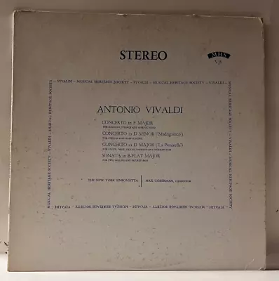 A68 Antonio Vivaldi 1961 Musical Heritage Society MHS V8 - Classical Baroque LP • $6