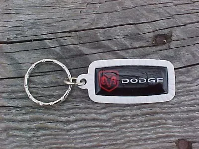 Dodge Ram White Metal Key Chain Vintage Pickup Truck  Nos Unique Usa Made • $15