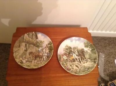 2 Wedgwood Horse Plates By John L Chapman In Vgc • £4