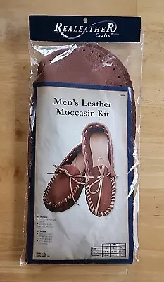 Realeather Crafts Leather Kit Moccasin Size Large 9/10 M  10/11 W MADE IN USA  • $21.98