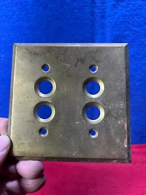 Antique Brass Push Button Light Switch Plate Covers. AA-339 • $3.99
