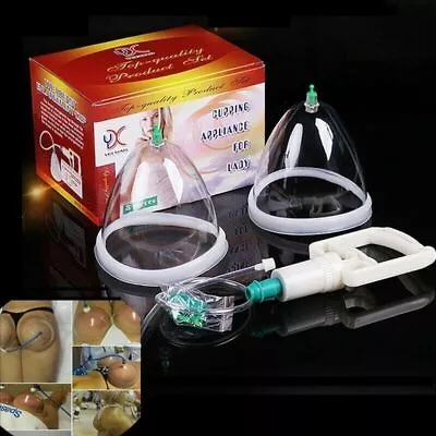 $24.61 • Buy Breast 2 Cups System Breast Enlargement Massager Breastfeeding Suction Pump USA