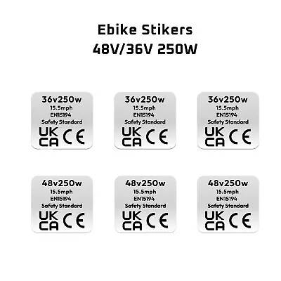 3x Motor Sticker Decal 36V/48V 250W Road Legal Ebike Sticker • £3.99