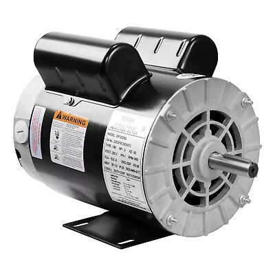 VEVOR 3HP Air Compressor Electric Motor 230V FLA 15A 56 Frame  CW/CCW Rotation • $125.29