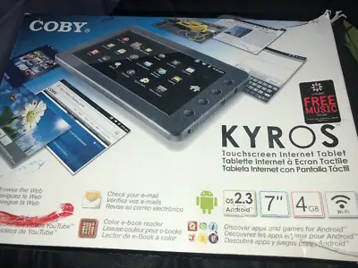 Coby Kyros MID7012 4GB Wi-Fi 7in - Black-Rare-SHIPS N 24 HOURS • $88.77