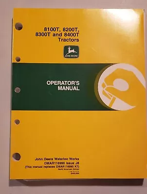 John Deere 8100T 8200T 8300T 8400T Operators Manual Original Free Shipping  • $30