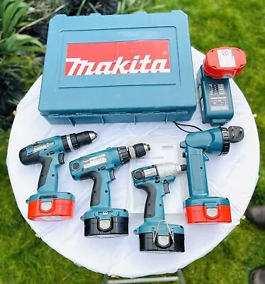 Makita 18v Cordless Tools- Impact Drill Hammer Torch Charger & 5 Batteries • £70