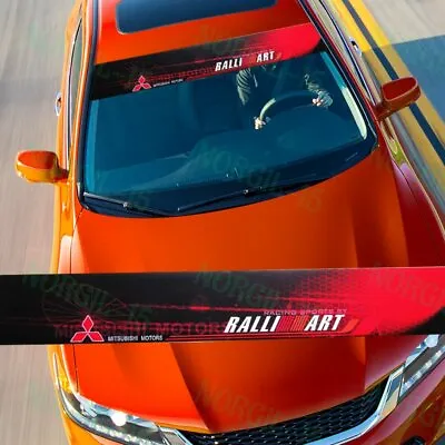 Mitsubishi RALLIART Racing Front Window Windshield Vinyl Banner Decal Sticker • $17.60