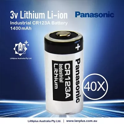 40x Panasonic 3V CR123a 1400mah CR17345 Lithium Battery CR123 DL123A EL123A 123A • $104.99