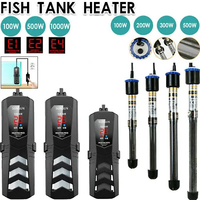 $17.99 • Buy SUNSUN PTC Aquarium Submersible Heater Fish Tank Auto Thermostat LED Display