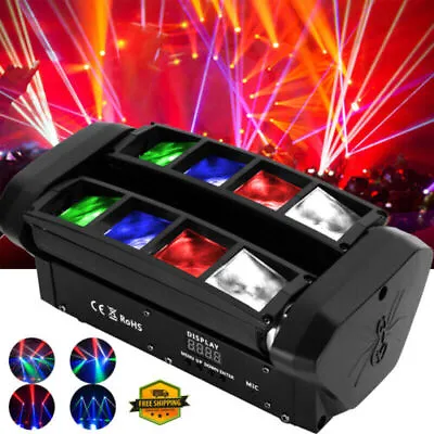 Moving Head Light 120W  8LED Mini Spider Stage Effect Light DMX DJ Party Light • $79.99