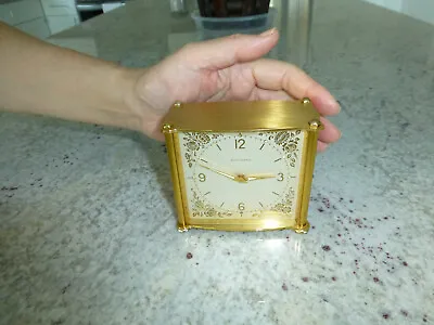 Vintage Bucherer Wind Up Musical Table Alarm Clock (Watch The Video) • $895