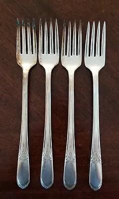 Lot Of 4 Wm. Rogers IS 1938  Mary Lou/Devonshire  Grille Forks • $8.39