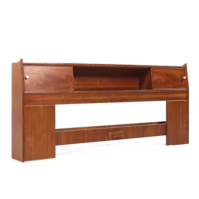 Kipp Stewart For Drexel Declaration Mid Century Walnut King Storage Headboard • $3447