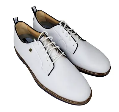 NEW 2024 FootJoy Dryjoys Premiere Series  Field  Golf Shoes White/ Navy 10.5 M • $156