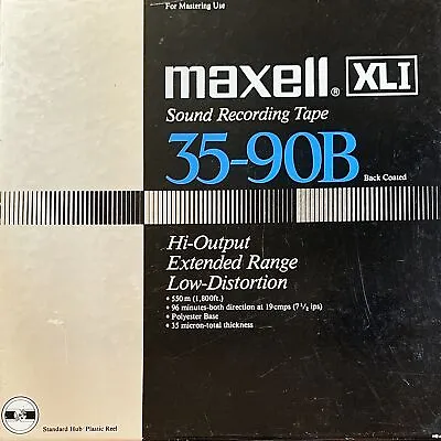 Maxell XL-1 Reel To Reel Recording Tape LP 7  Reel 1800 Ft. • $20.95