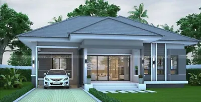 Custom House Home Building Plans 3 BedRoom 2 BathRoom & Garage With CAD File • $29.99