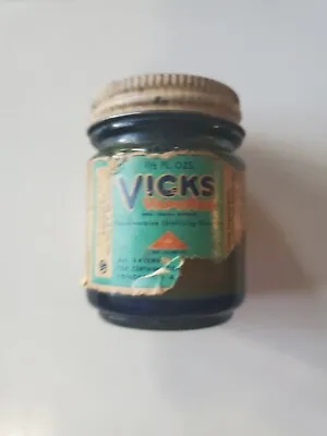 Vintage Vicks Vaporub Cobalt Blue Jar / Bottle With Lid 1.5 Oz • $14