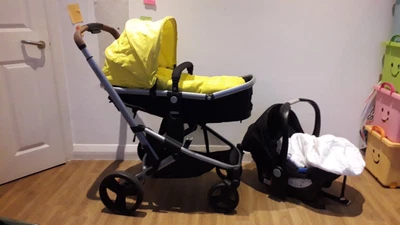 £75.99 • Buy Baby 3 In 1 Travel System. Pram, Pushchair, Car Seat. Unisex Yellow Mothercare 