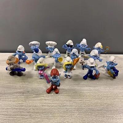2011 - Set Of 16 Smurfs From McDonald's Happy Meal Toys • $25