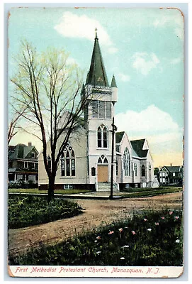 C1910 First Methodist Protestant Church Manasquan New Jersey NJ Postcard • $14.98