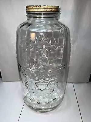 Vintage Large Mason's Patent Nov 30TH 1858 Star Eagle 5 Gallon Pickle Jar 19  • $122