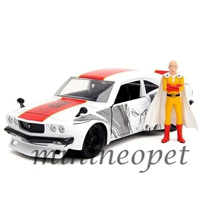 JADA ONE PUNCH MAN 1974 MAZDA RX-3 1/24 DIECAST MODEL With SAITAMA FIGURE 33688 • $24.45