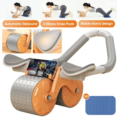 Elbow Ab Roller Wheel Equipment Abdominal Core Strength Training Automatic Gym • $38.99