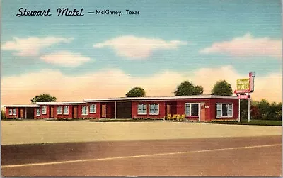 McKinney TX Stewart Motel Linen Hotel Postcard Vintage • $26.10