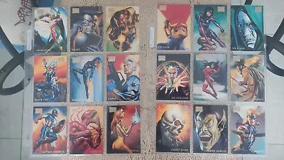 1996 Marvel Masterpieces Complete Base Set 1-100 With Gold Gallery Complete • $2400