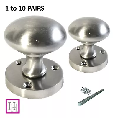 £8.45 • Buy Door Knobs SETS SATIN MODERN Round Internal Mortice Interior Door Handles 1 - 10