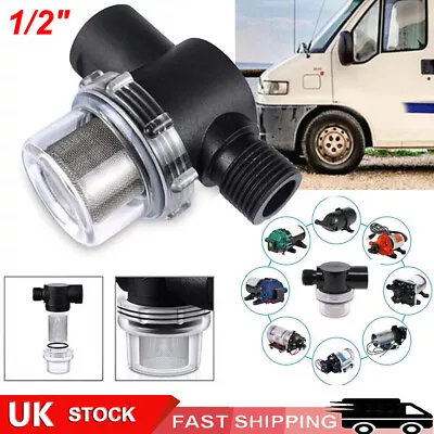 1/2 Inch RV Marine Water Pump Inline Strainer Filter Replacement • £7.59