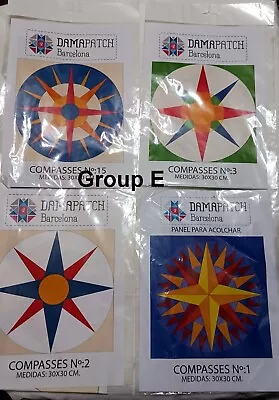 4 Quilt Block Panels Including-4  Different Mariners Compass Blocks • $11.99