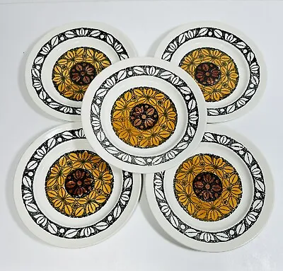 Broadhurst Tashkent X 5 Side Plates 6.5” Diameter Kathie Winkle Vintage Prop • £12.74