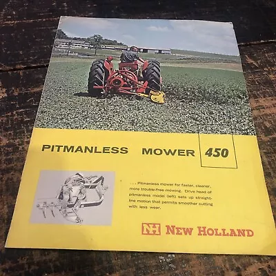 New Holland Pitmanless Mower 450 Sales Brochure 1963 • $15