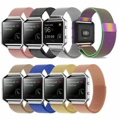 $13.48 • Buy Milanese Magnetic Wrist Band Bracelet Strap + Metal Frame For Fitbit Blaze Watch