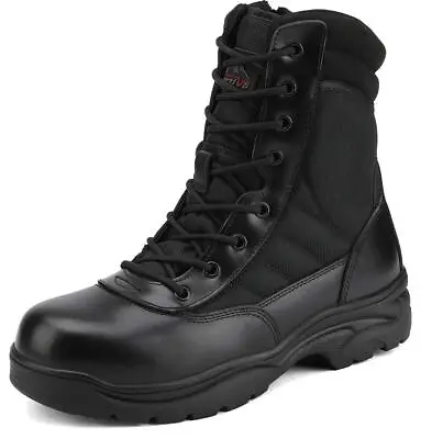 NORTIV 8 Men's Steel Toe Safety Work Boots Anti-Slip Military Tactical Wide Size • $62.99