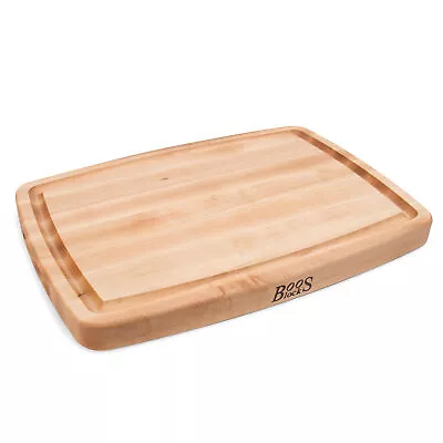 John Boos Maple Wood Edge Grain Reversible Oval Cutting Board 20  X 14  X 1.5  • $86.95