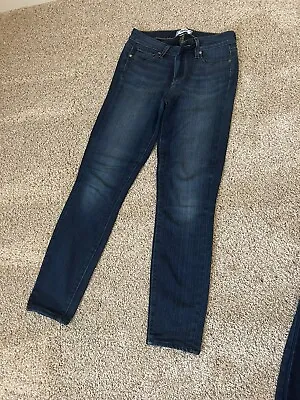 Paige Vertigo Skinny Ankle Jeans Dark Wash  Sz 26    Mid Rise   Inseam 26.5” • $15