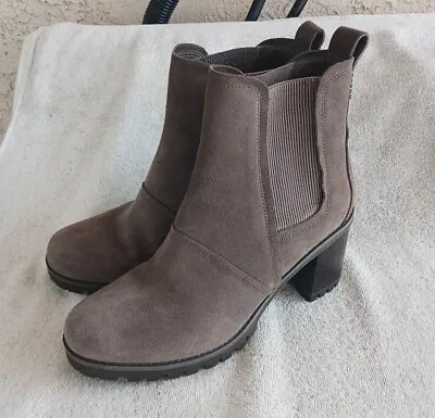 Ugg Hazel Ankle Boots Suede Heel Waterproof Women Size 9.5 • $100