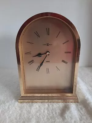 Vintage Howard Miller Arched Brass Mantle Desk Clock Display Retired • $32