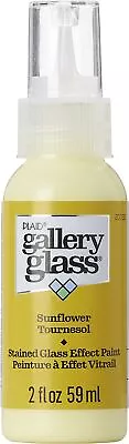 3 Pack FolkArt Gallery Glass Paint 2oz-Sunflower FAGG2OZ-20032 • £17.53