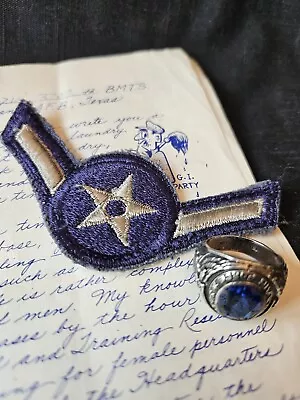 LOT Vintage 1950's United States Air Force Sterling Ring  Lackland Lette Patch • $65