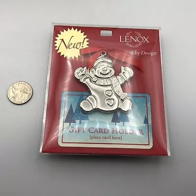 NEW Lenox SNOWMAN Gift Card Holder Clip Christmas FOB Ornament SOOO CUTE  P9 • $7.96