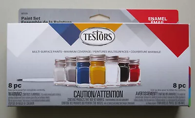 Hobby & Home Enamel Paint Set 6 Colors & Thinner TESTORS HOBBY PAINT MODEL 9115 • $20.25