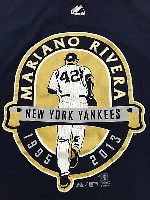 Mariano Rivera #42 New York Yankees 1995-2013 T Shirt Mens Size Medium Majestic  • $23.99