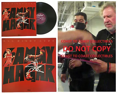 Sammy Hager Signed All Night Long Album Vinyl Record COA Exact Proof Autographed • $449.99