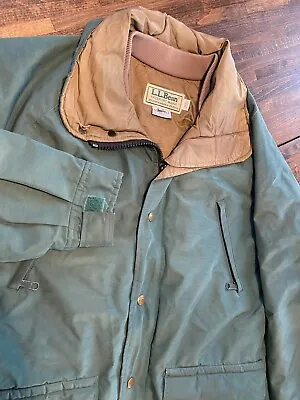 Vintage 90's LL Bean Maine Warden's Goretex Parka Coat Size M Green USA No Hood* • $54.99